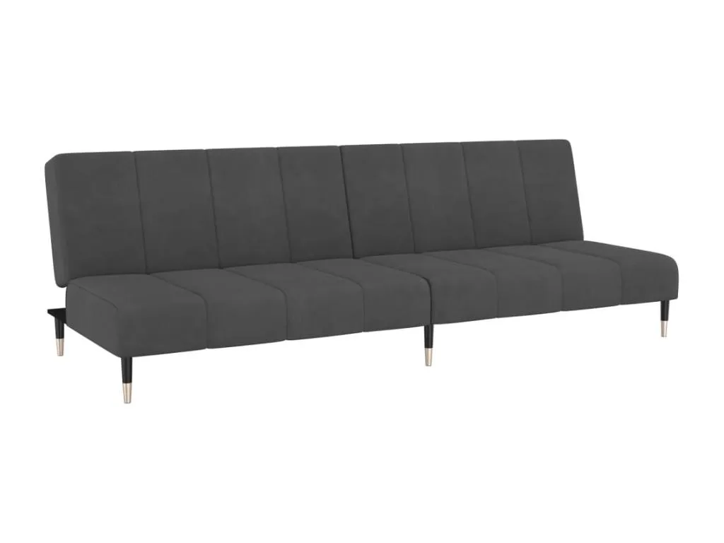 Sofá cama de 2 plazas terciopelo gris oscuro HCRS31060
