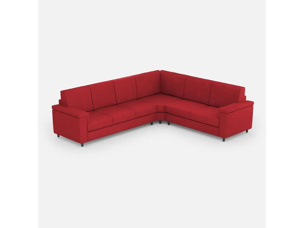 Sofá Micasacool de 3 plazas (tres plazas de 60 cm) rincón sofá mediano de 2 plazas (dos plazas de 70 cm) dimensiones exteriores L.286x246 color