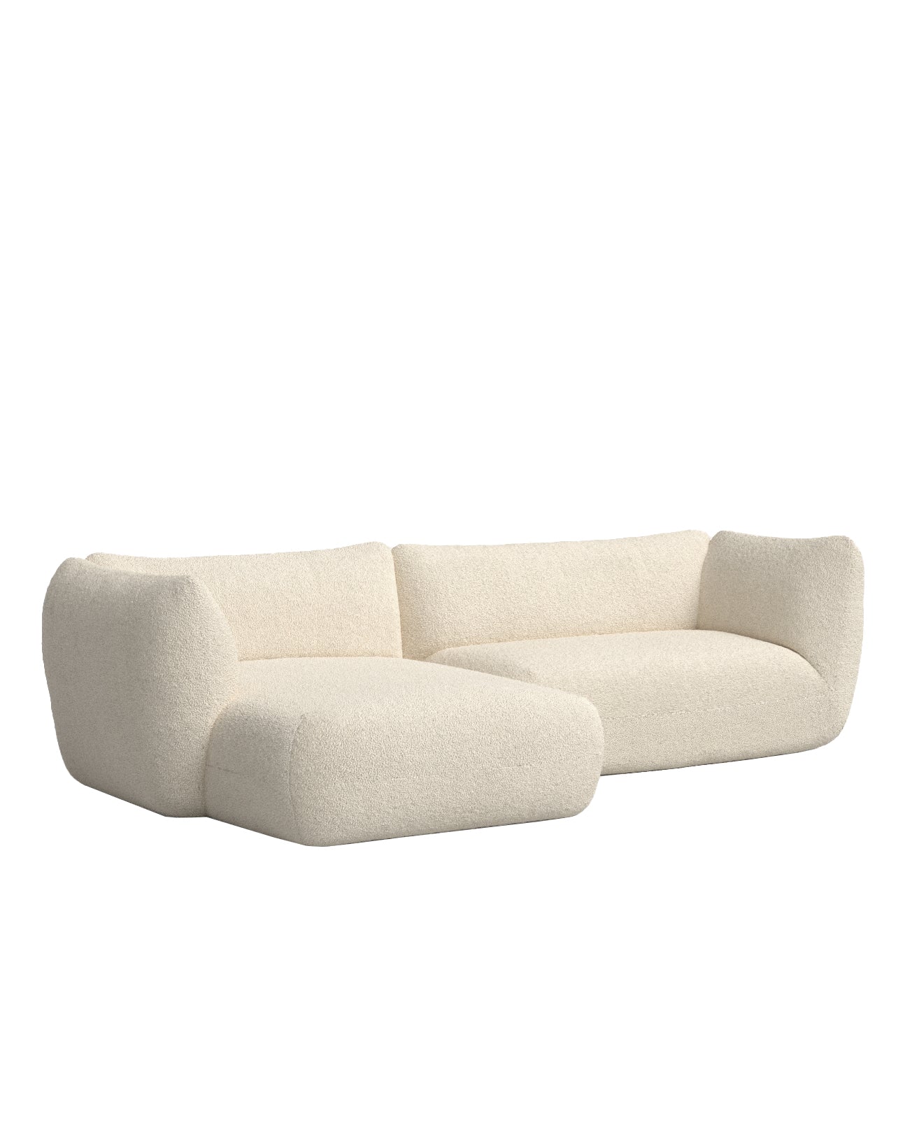 Sofá con chaise longue a la izquierda en color beige hc5459y0