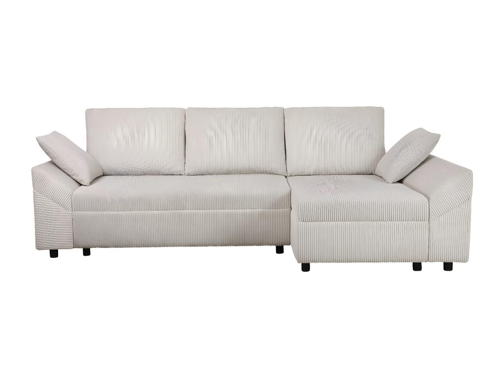 Sofá esquinero de pana Banakdecoracion II - 3 plazas - Beige 64994QWFP