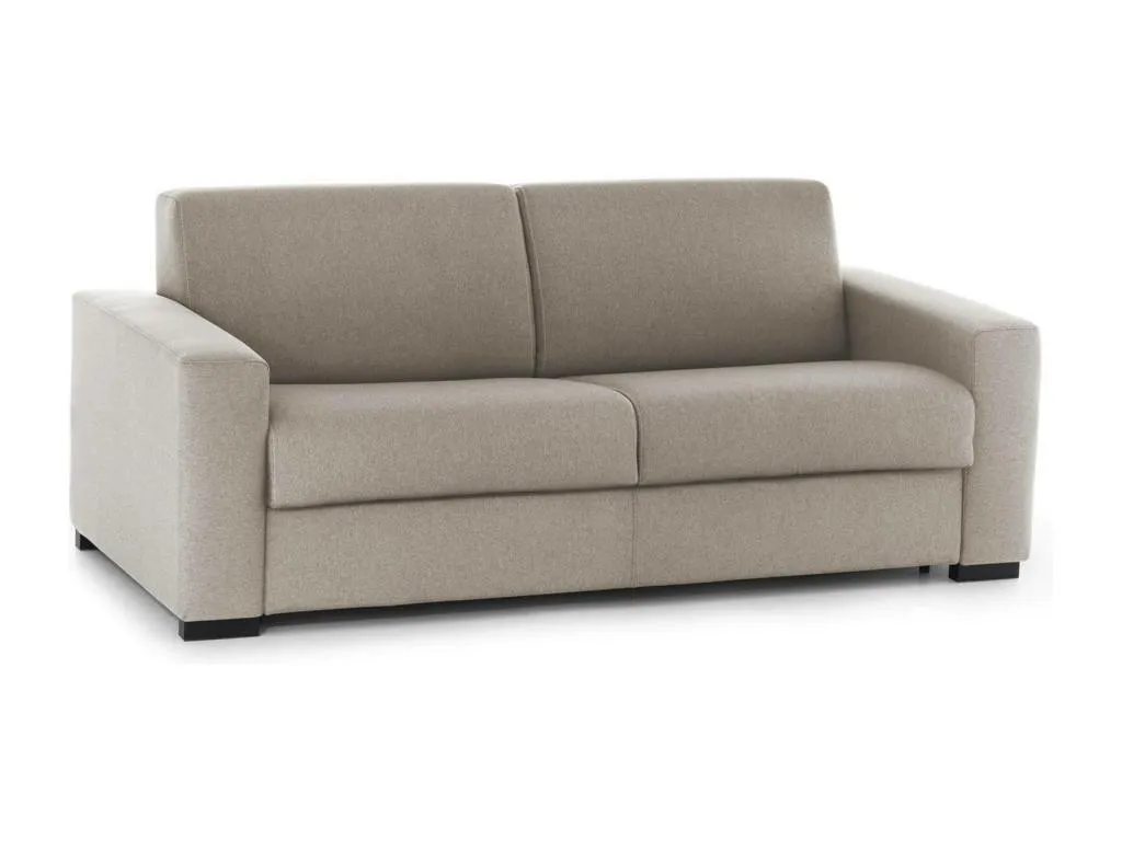 Sofa cama Prietocasa Gran Sofá de 2 plazas Made in Italy Sofá de salón con apertura giratoria en tela acolchada con reposabrazos delgados