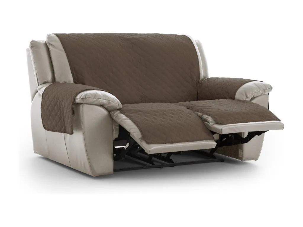 Funda acolchada reversible sofa Decocasaes tamaño 2 plazas con 2 aberturas C/07 einx36816