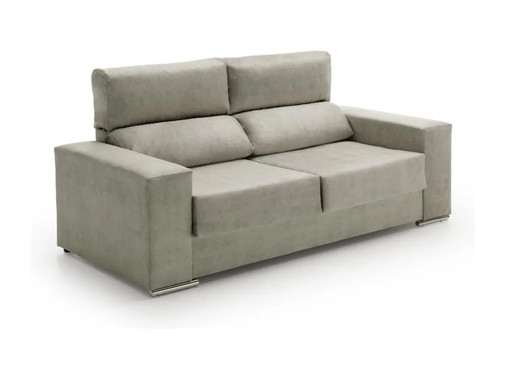 Sofa Reclinable Alkihogares Gris 2 Plazas
