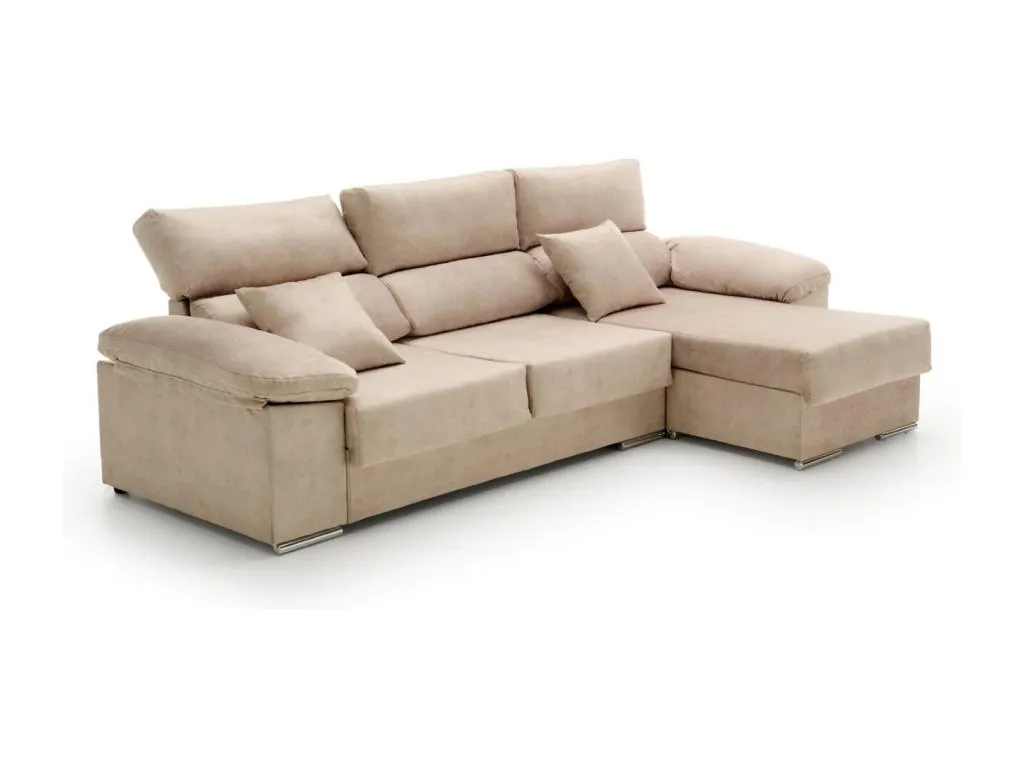 Sofa Chaise Longue Reclinable Andreuworldcasa Beige Derecha
