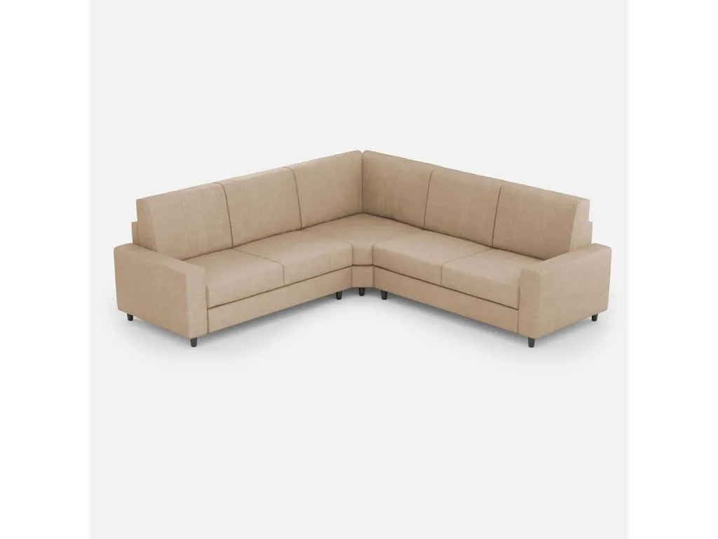 Sofá Prietocasa de 2 plazas (dos plazas de 60 cm) rincón sofá de 2 plazas (dos plazas de 60 cm) dimensiones exteriores L.226x226 color beige