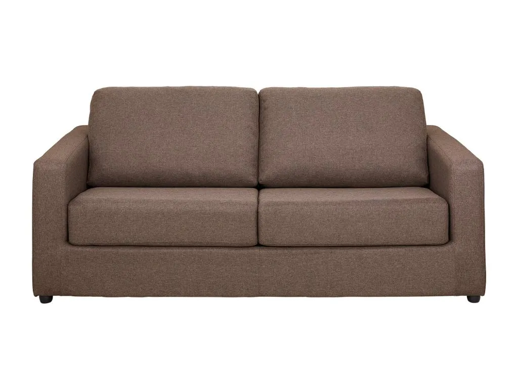 Sofá cama de 3 plazas con apertura italiana en tela marrón de 140 cm de tamaño - Colchón de 14 cm Casabellaes 31273XRXZ