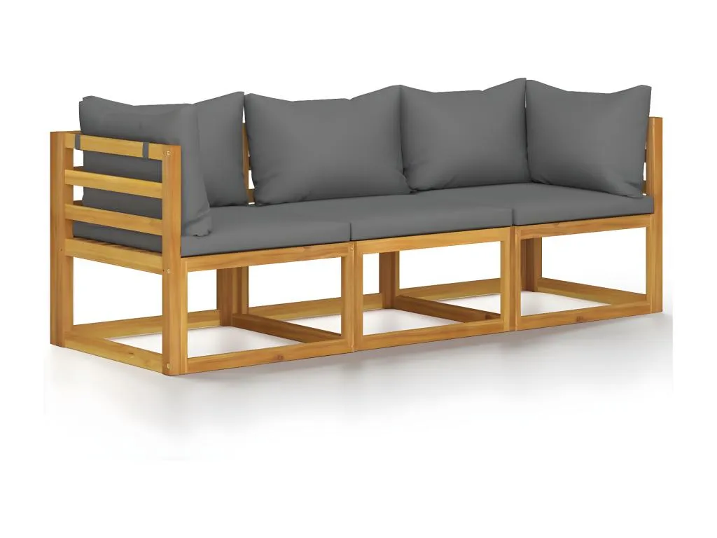 Sofá de jardín de 3 plazas con cojín Habitarluz maciza de Habitarluz 00148UGKM