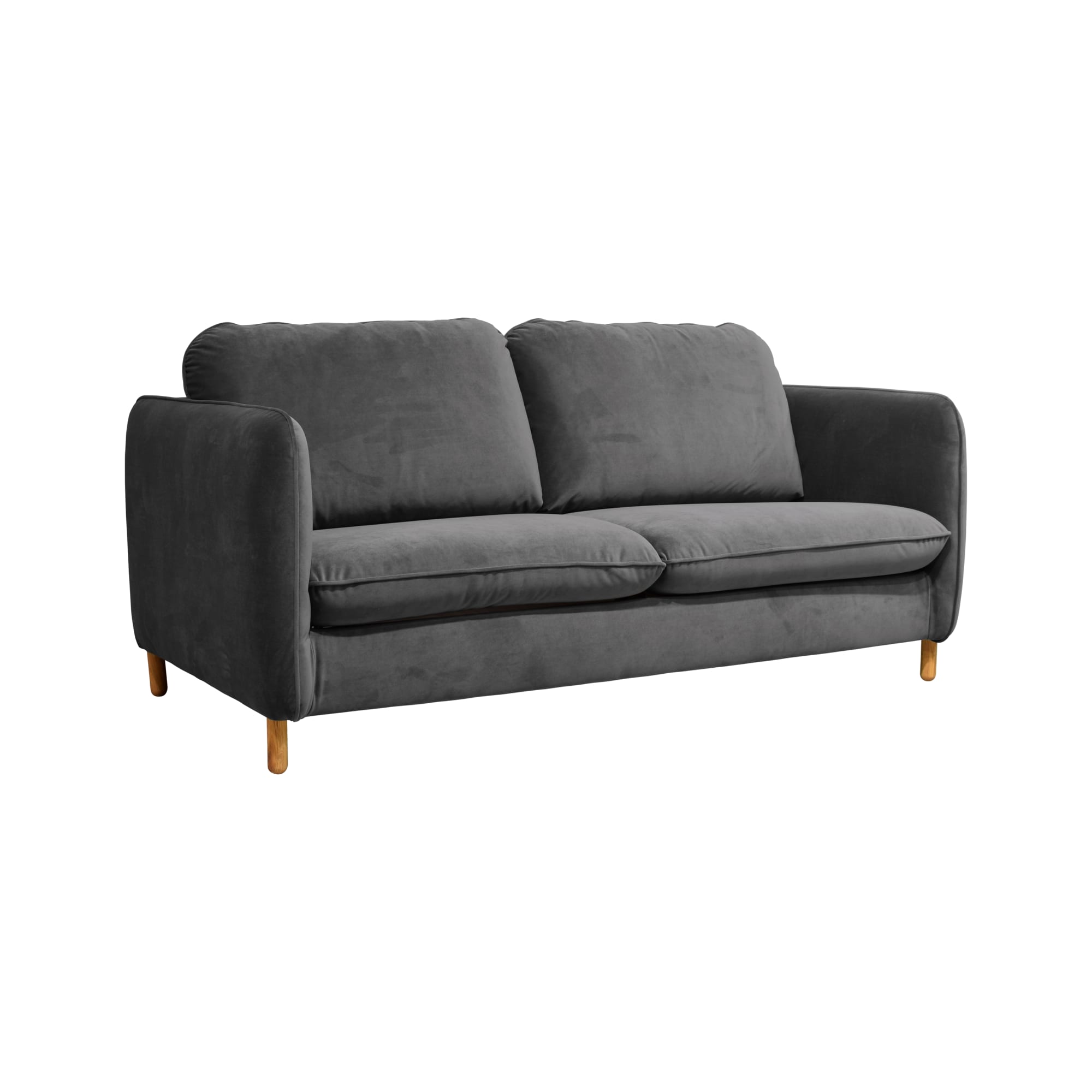 Sofá convertible en terciopelo de 3 plazas gris cj9718q3