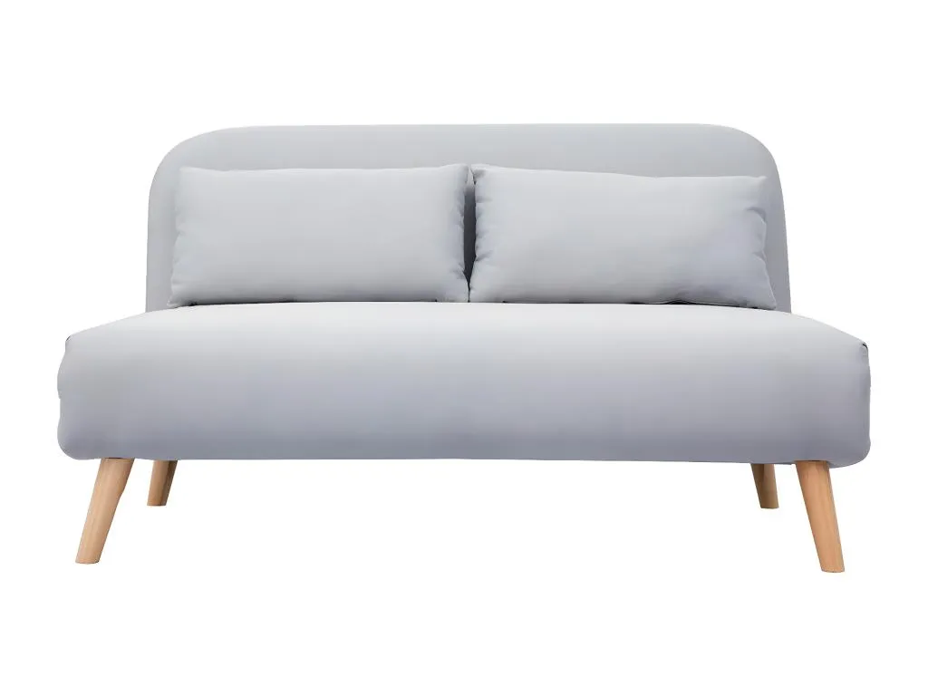 Sofá cama convertible 2 plazas en tejido gris claro Banakdecoracion DGUZ81352