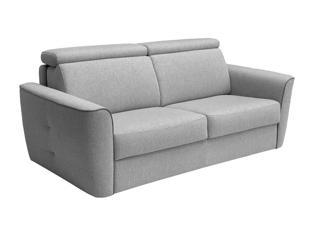 Sofá cama de 4 plazas de tela gris claro - cama de 160 cm - colchón de 18 cm Alkifurniturees DRET47105