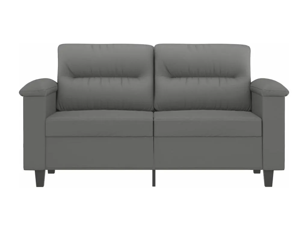 Sofá de 2 Plazas Acogedor, tapizado en microfibra gris oscuro de 120 cm.  DC6051097