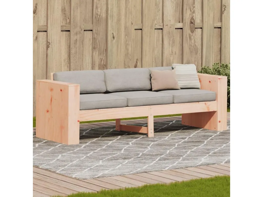Sofá de jardín 3 plazas 189x60x62 cm Andreuworldcasa maciza de Andreuworldcasa