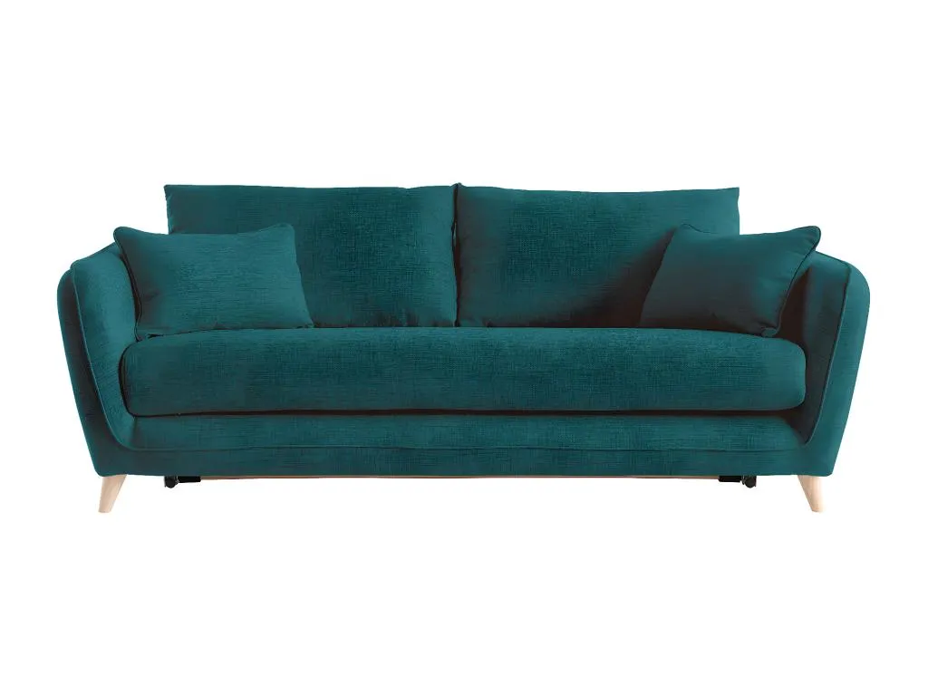 Sofá convertible nórdico 3 plazas azul petróleo Homepleno gqwl50397