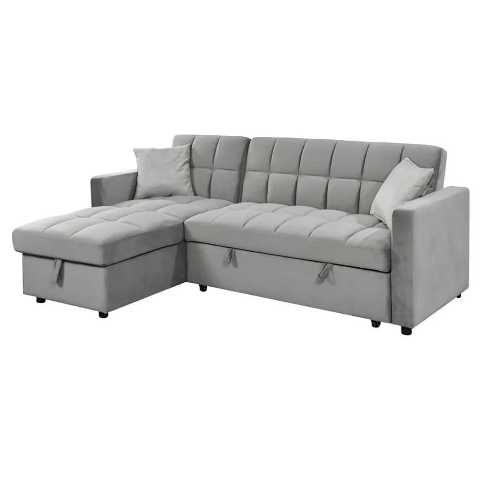 Sofá cama chaise longue reversible con arcón 210x145 cm