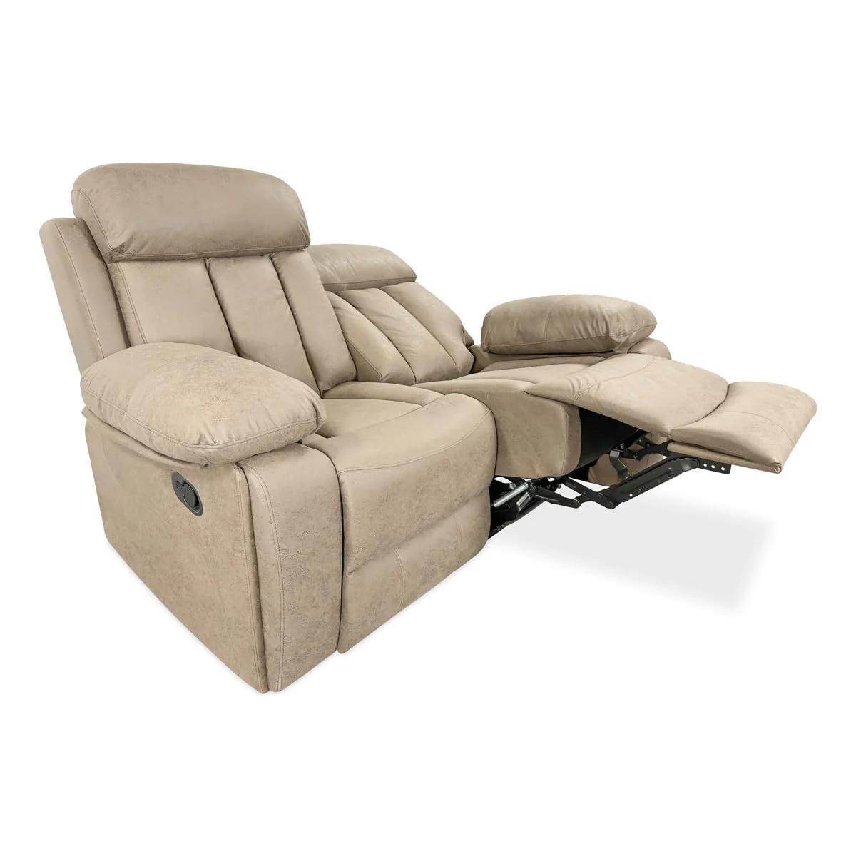 Sofá 2 plazas relax reclinable manual beige Homey