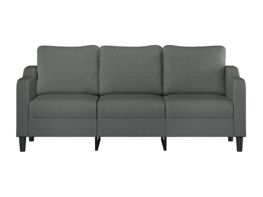 Sofá de 3 plazas de tela gris oscuro 180 cm 67764NMQU