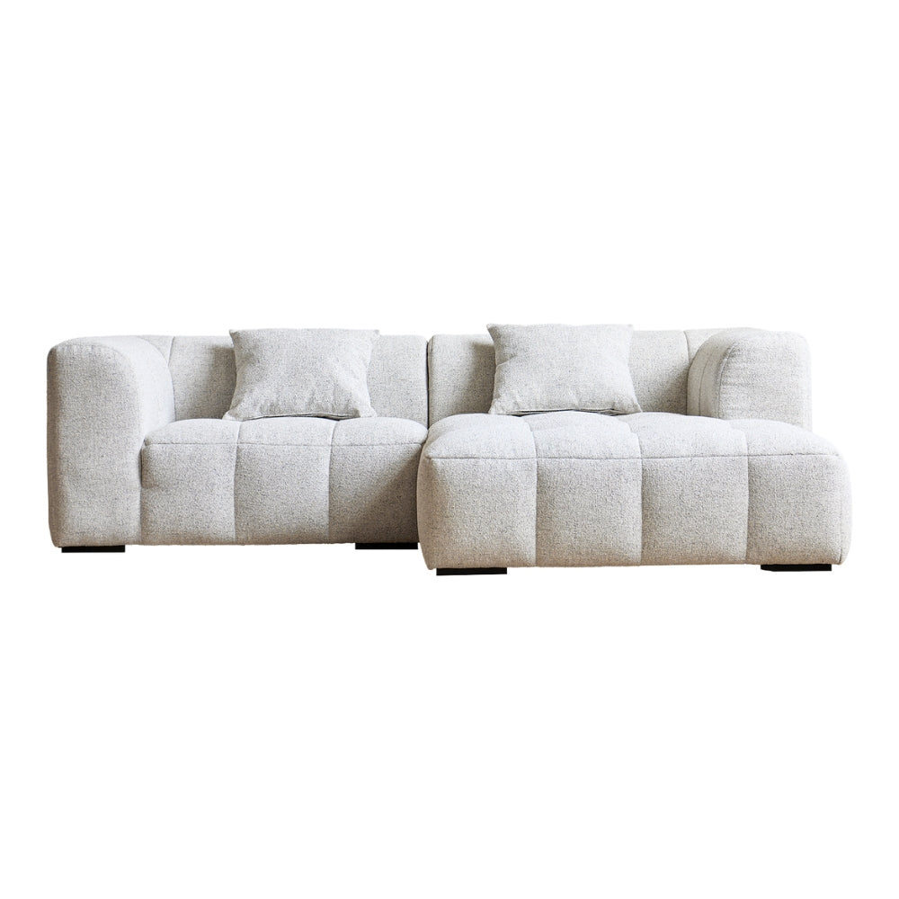 Sofá blanco de 240 cm con chaise longue derecha g9k78ry51