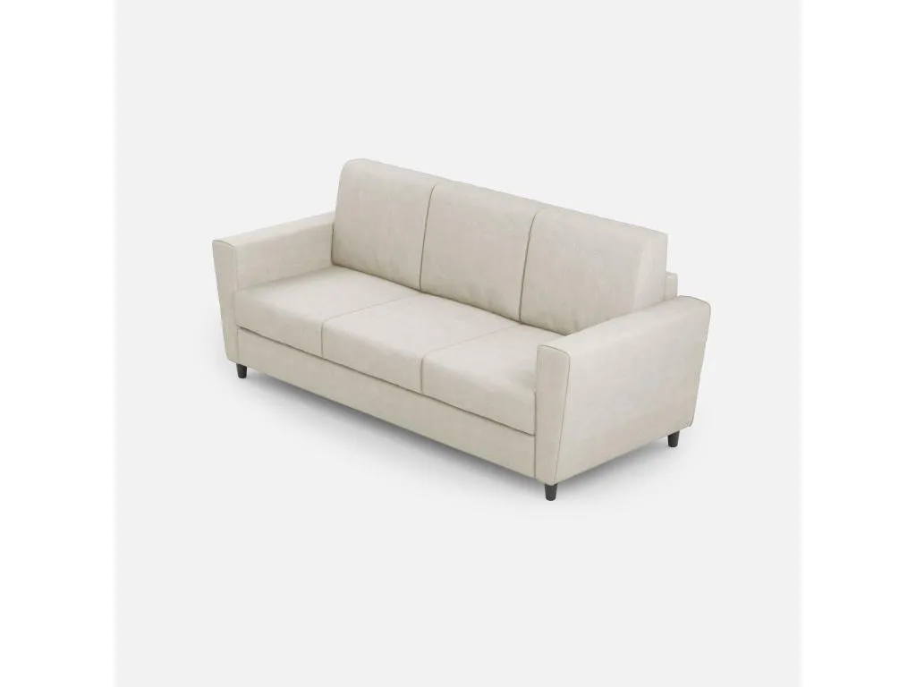 Sofá Patriciabaezcasa de 3 plazas (tres plazas de 60 cm) dimensiones exteriores L.212 cm color leche