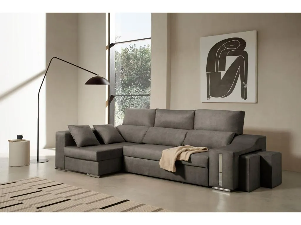 Sofa Chaise Longue Cama con Arcón y Hogarsens Izquierda