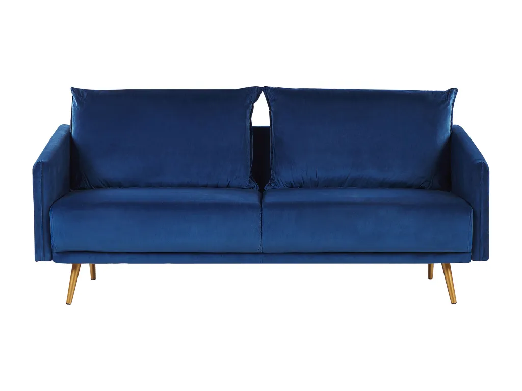 Sofá de 3 plazas Alkihogares Azul Alkihogares Terciopelo